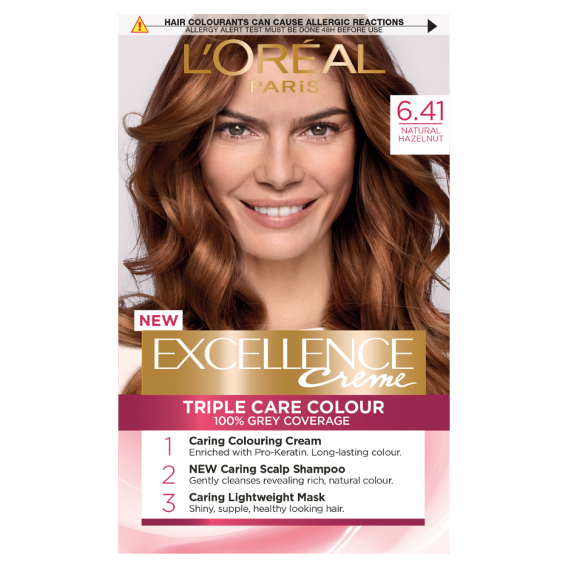 L'Oreal Paris Excellence Creme 6.41 Natural Hazelnut Hair Dye 1 Kit