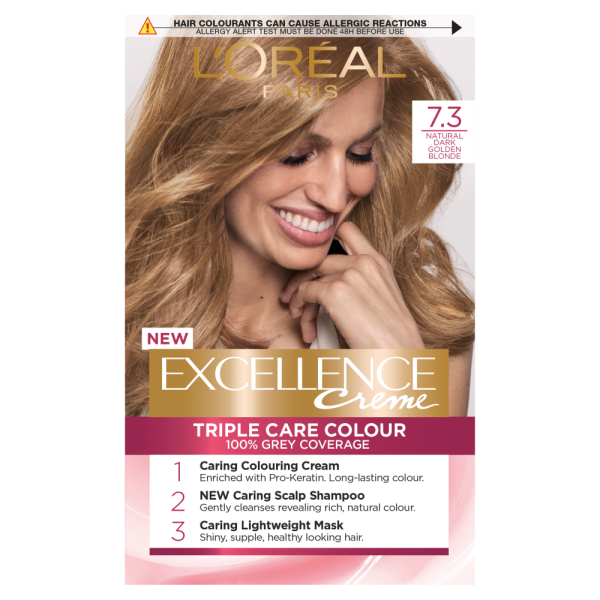 LOreal Paris Excellence Creme 7.3 Natural Dark Golden Blonde Hair Dye