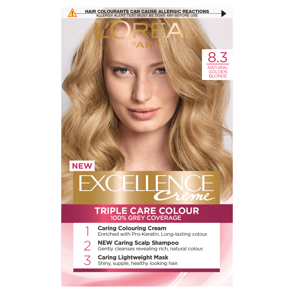 L'Oreal Paris Excellence Creme 8.3 Natural Golden Blonde Hair Dye
