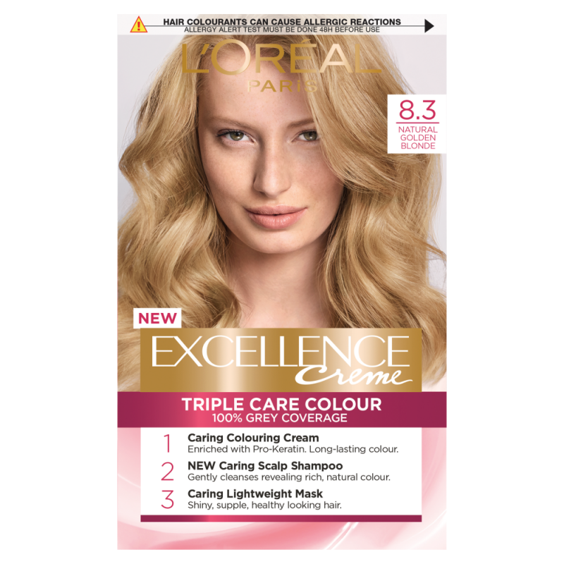 Buy L'Oreal Paris Excellence Creme 8.3 Natural Golden Blonde Hair Dye