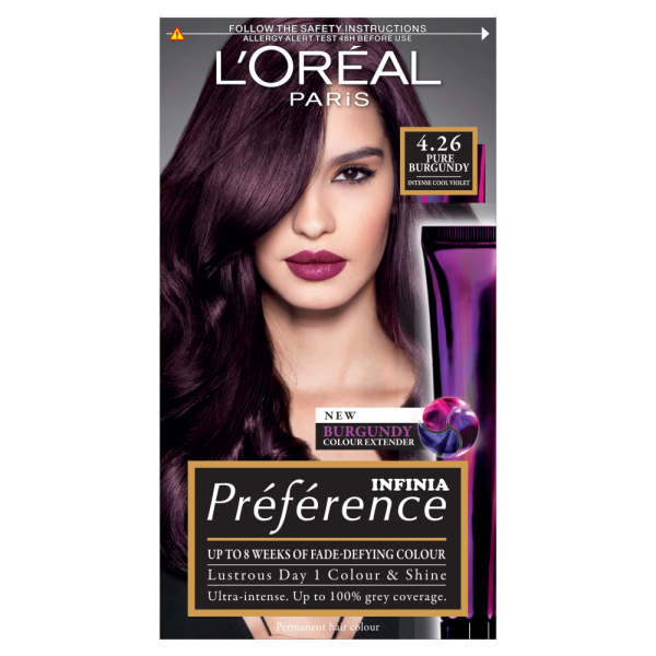 Buy L'Oreal Paris Preference Infinia  Pure Burgundy Hair Dye 1 Kit