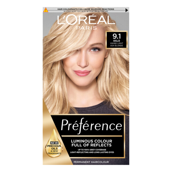 L'Oreal Paris Preference  Viking Light Ash Blonde Hair Dye 1 Kit