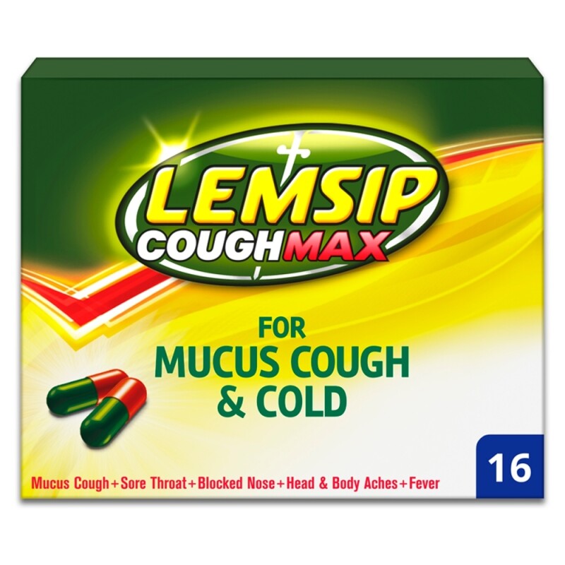 Lemsip Cough Max For Mucus Coughs & Colds Capsules