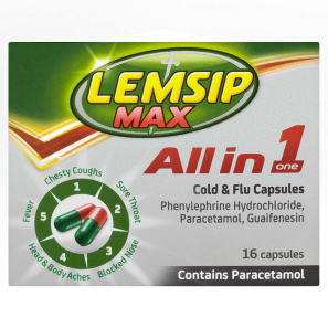  Lemsip Max All In One Cold & Flu Capsules 16 
