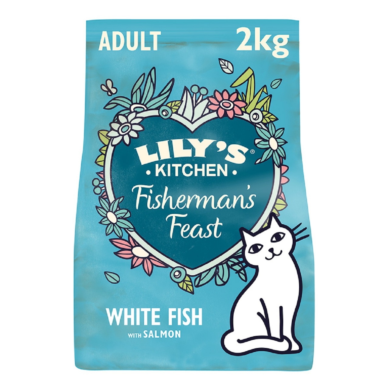 Lily's Kitchen Adult Cat Fisherman's Feast White Fish with Salmon Dry Food 2kg