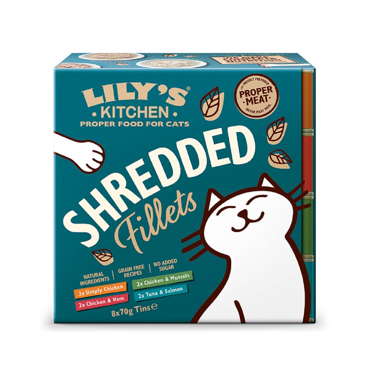 Lily's Kitchen Adult Cat Food Shredded Fillets Tins Multipack 8x70g