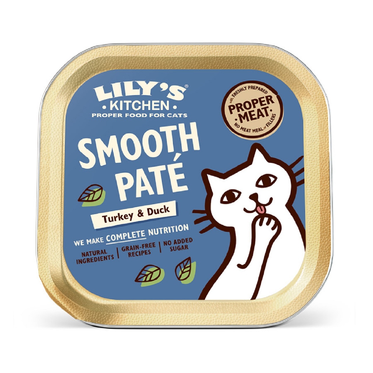 Lily's Kitchen Adult Cat Food Smooth Turkey & Duck Pate 85g x 19