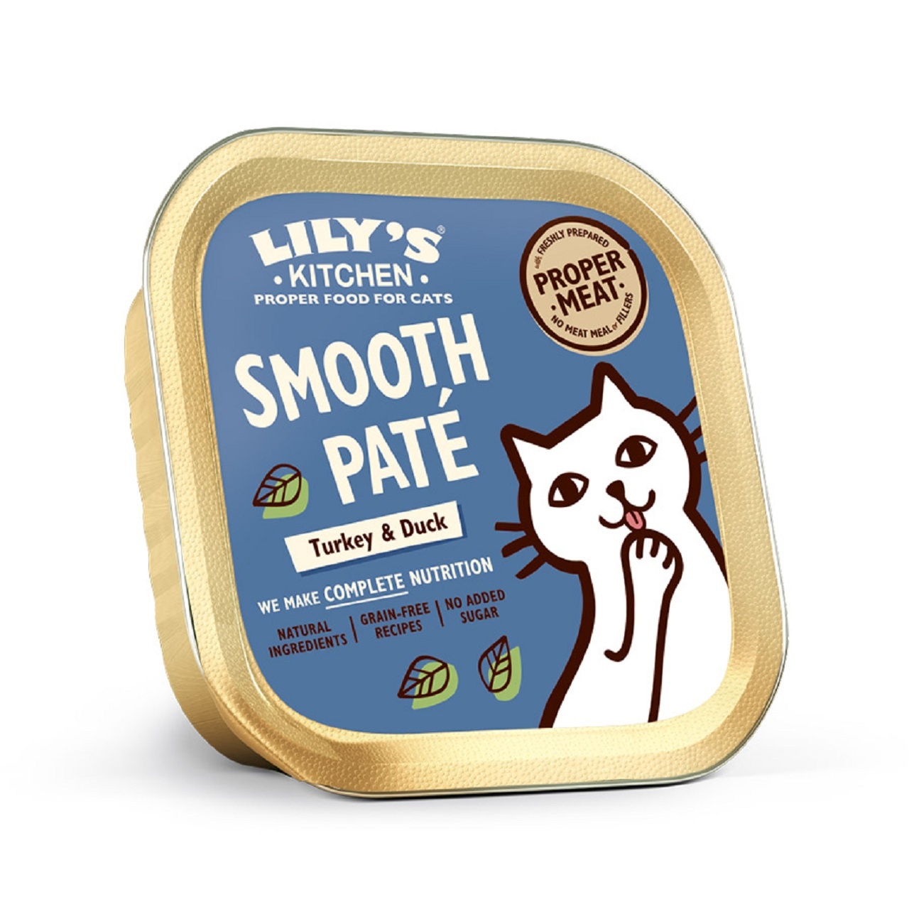Lily's Kitchen Adult Cat Food Smooth Turkey & Duck Pate 85g x 19