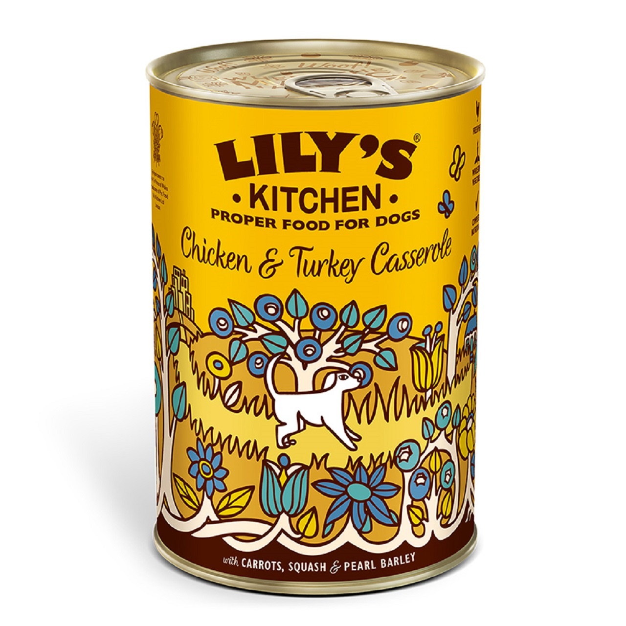 Lily's Kitchen Adult Dog Food Wet Dog Food Tin Chicken & Turkey Casserole 400gx6