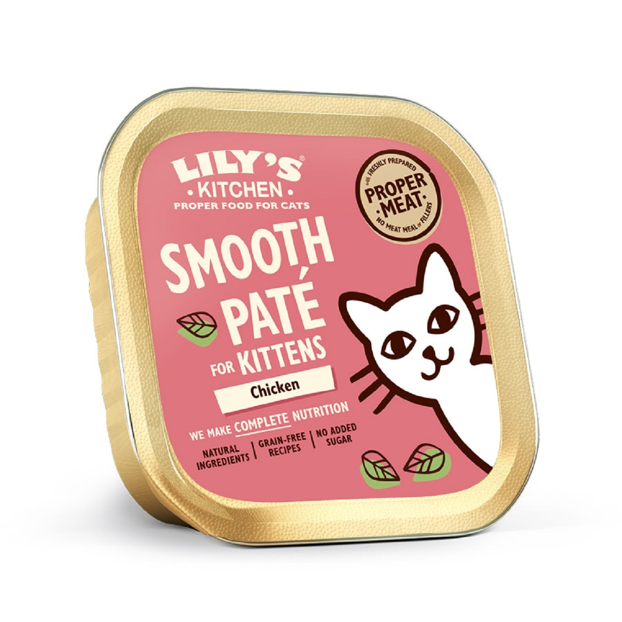 Lily's Kitchen Kitten Food Smooth Chicken Pate for Kittens 85g x 19