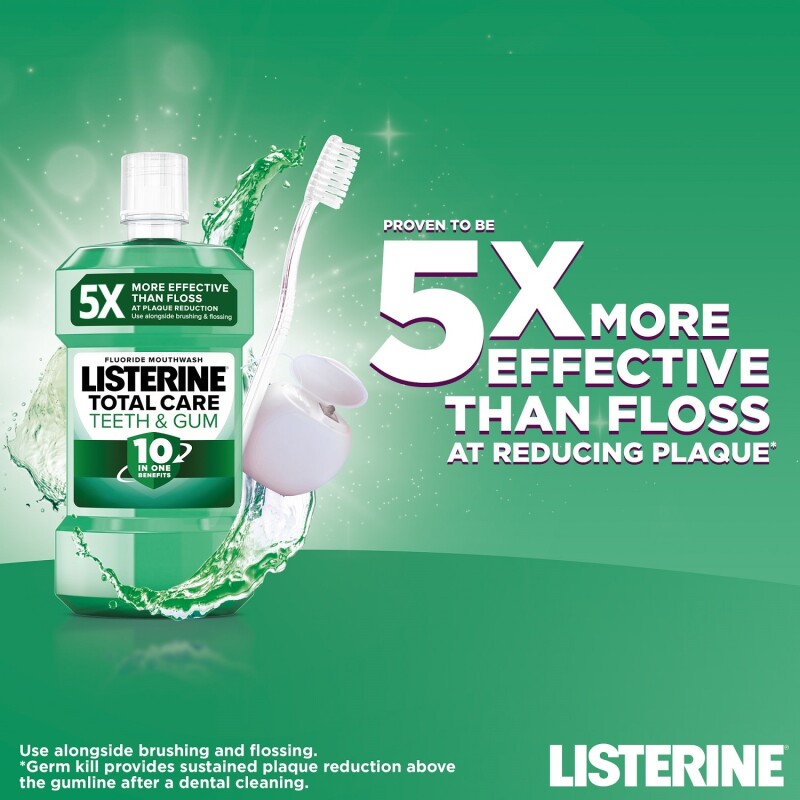 Listerine Total Care Teeth & Gum Defence Mouthwash Fresh Mint