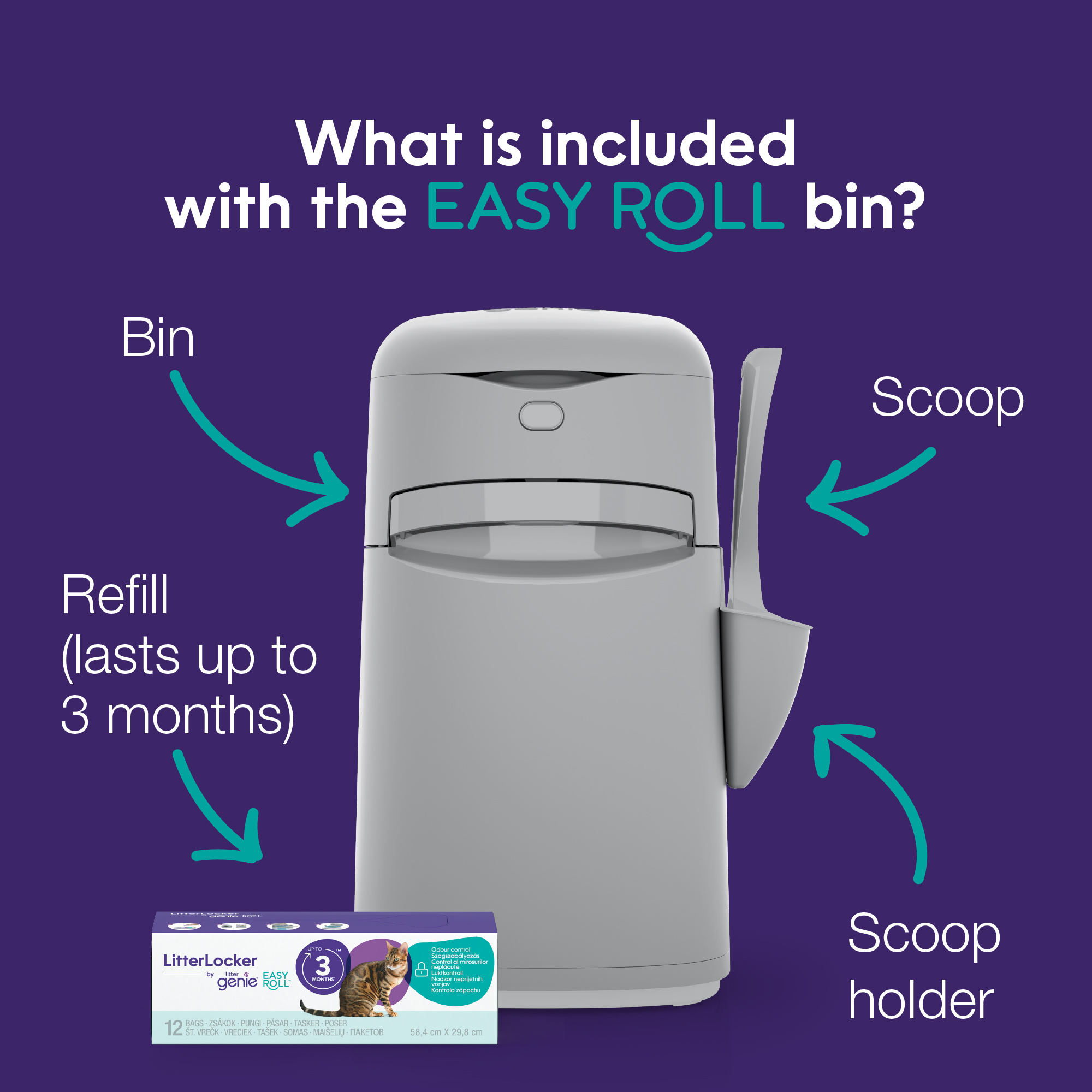 LitterLocker by Litter Genie Easy Roll - Bin