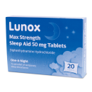  Lunox Max Strength Sleep Aid 50mg Tablets 