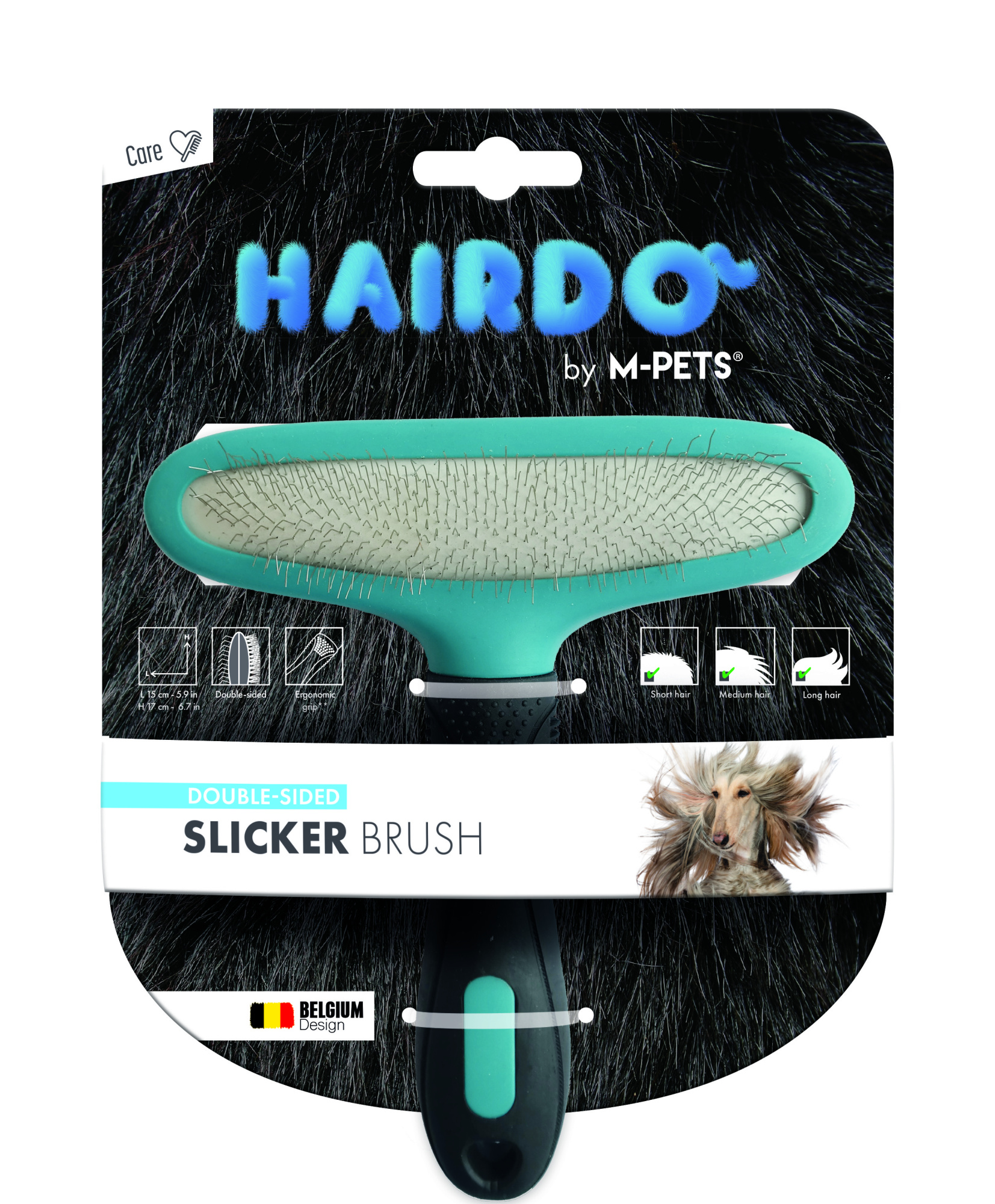 M-PETS Hairdo Double-Sided Slicker Brush