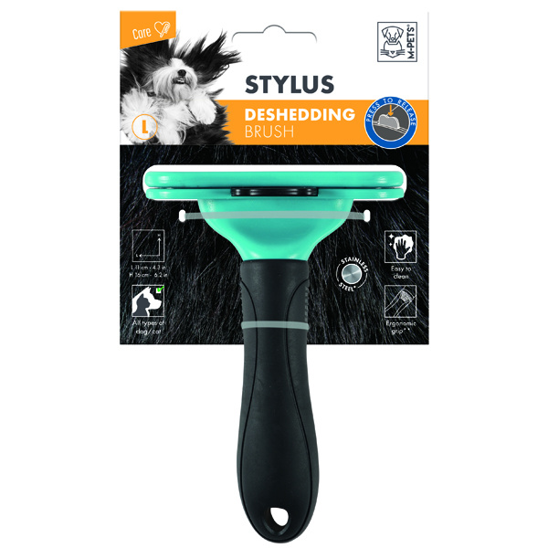 M-PETS Stylus Deshedding Brush - Large