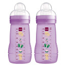 MAM Easy Active Baby Bottle Twin Pack Purple