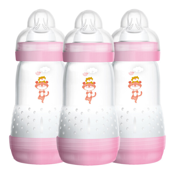 MAM Easy Start Anti-Colic Baby Bottle Three Pack Pink