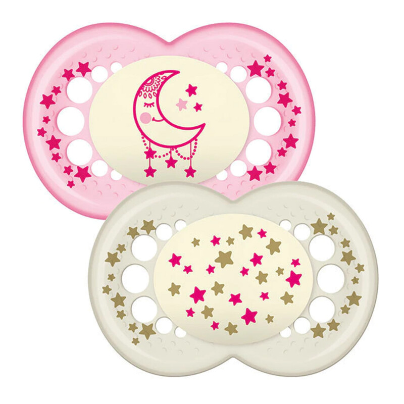 MAM Night 12+M Soother - Pink
