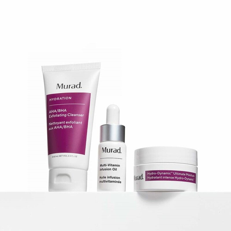 MURAD Hydrate Trial 3 Piece Kit (6Exfoliating Cleanser, Moisture &  Multi Vitamin