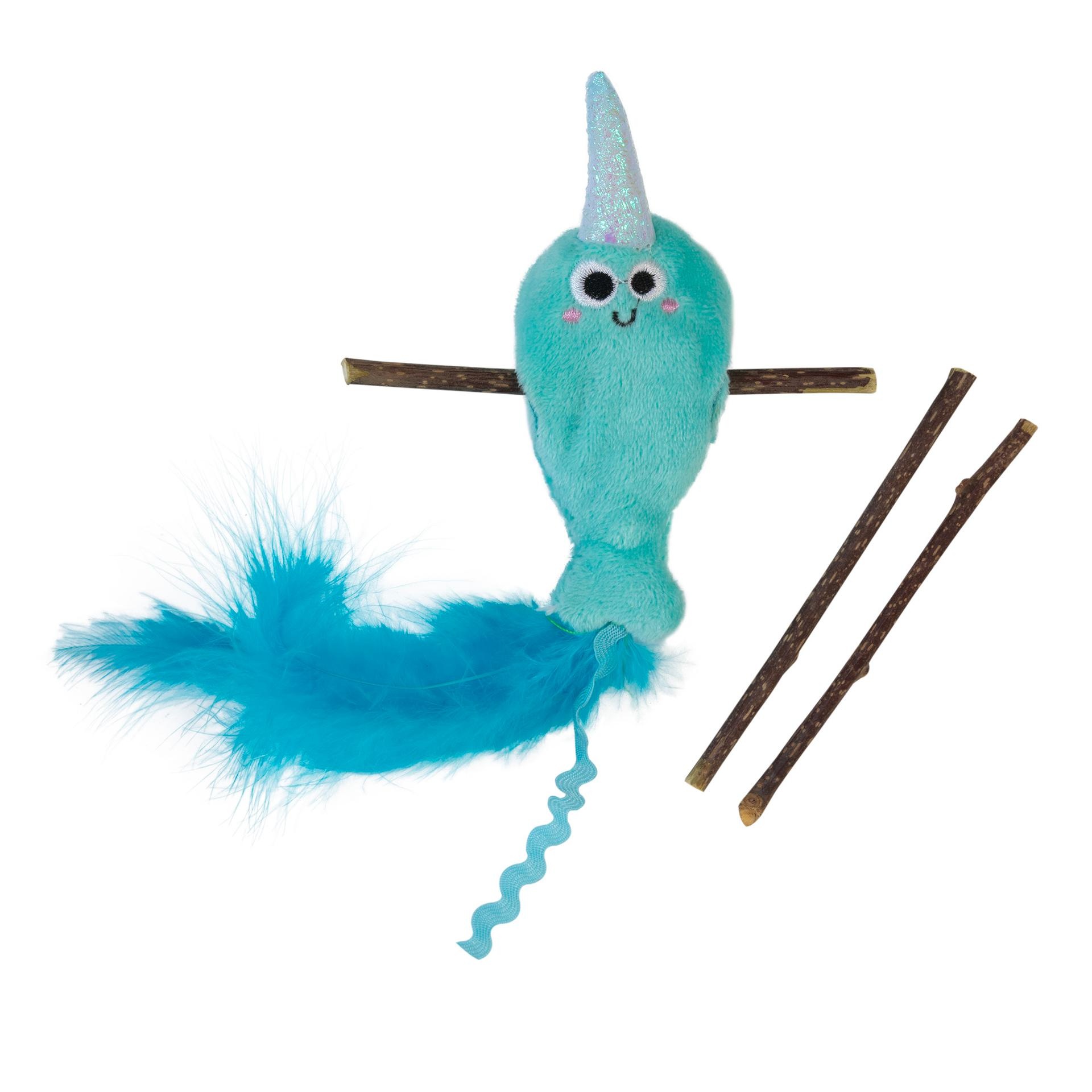 Mad Cat Narwhal Silverline Stick Cat Toy