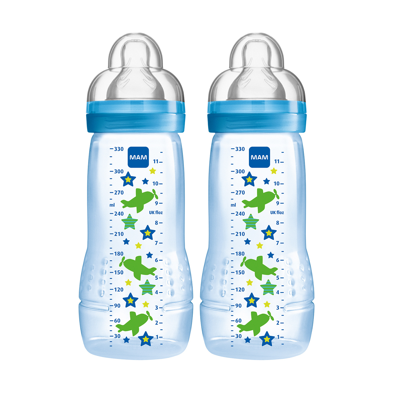 MAM Easy Active Baby Bottle, Fast Flow Twin Pack 330ml x 2 eBay