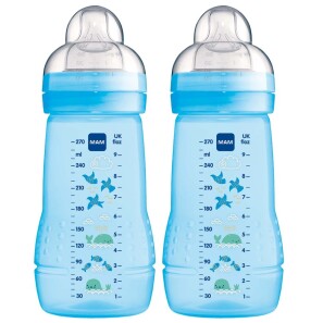  Mam Baby Bottle 2 Pack Blue 