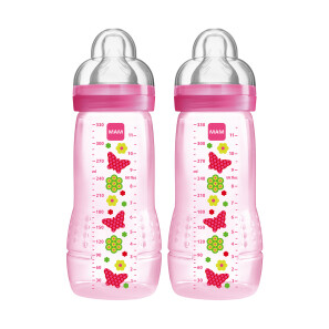 Mam Baby Bottle 2 Pack Pink
