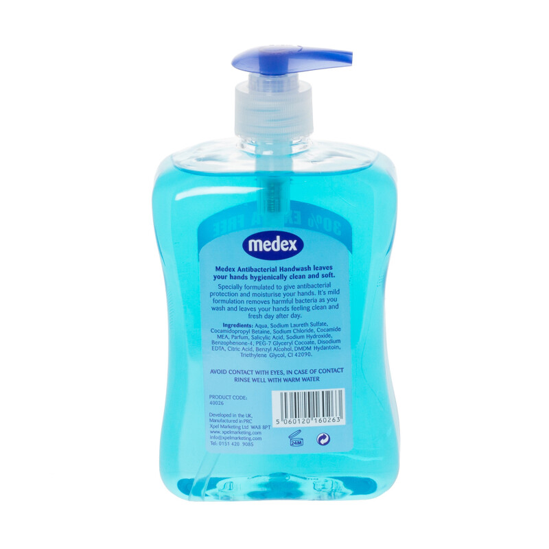 Medex Moisturising Antibacterial Blue Hand Wash