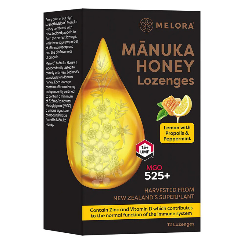 Melora Manuka Honey & Propolis Lozenges - Lemon & Peppermint