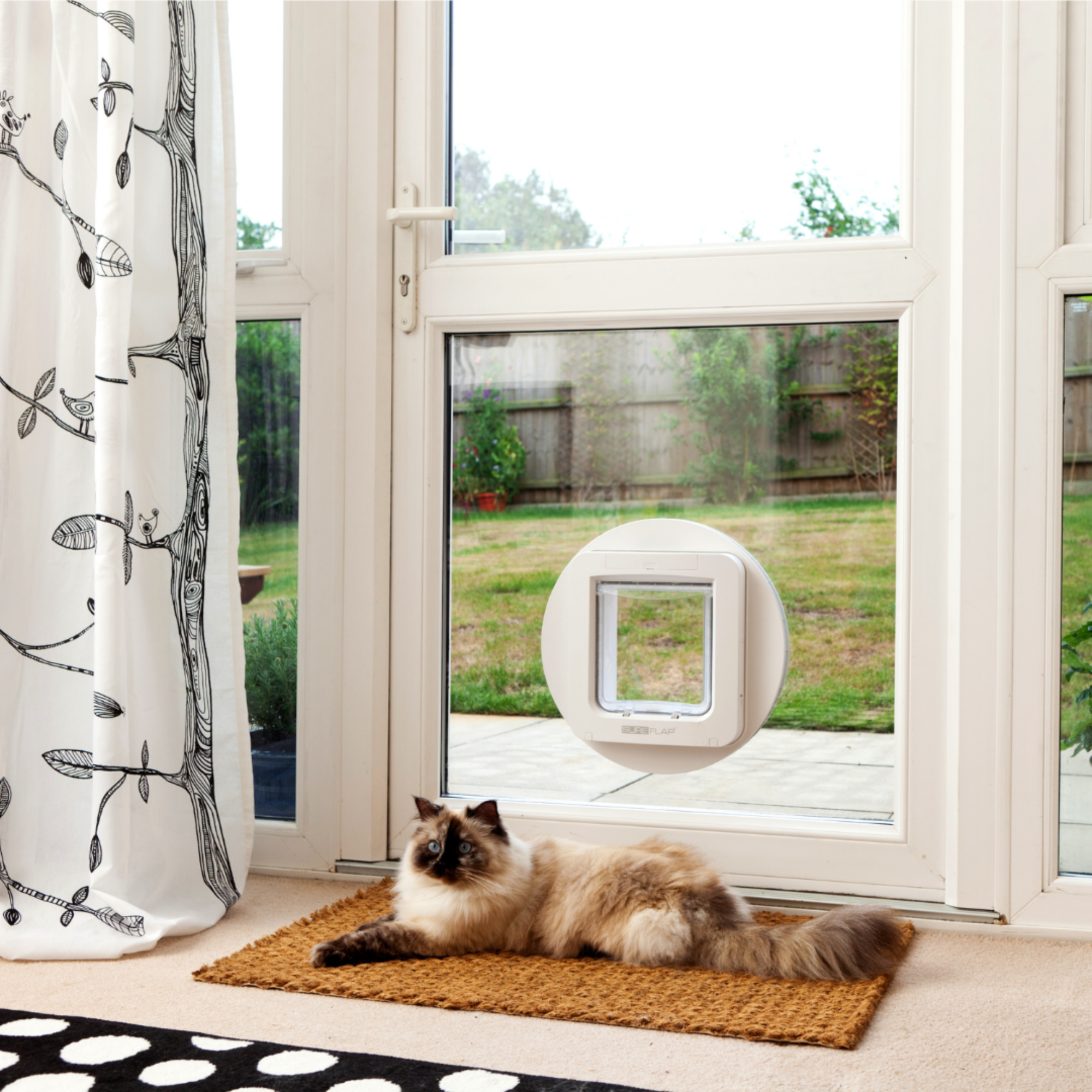 Microchip Pet Door - White