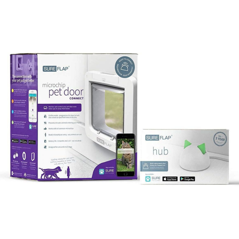 SureFlap Microchip Pet Door Connect - White and Hub | The PharmPet Co