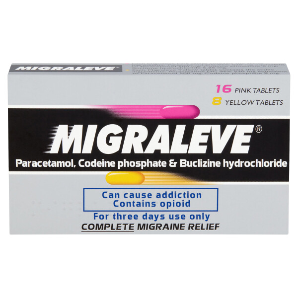 Migraleve Complete - 16 Pink & 8 Yellow Tablets 