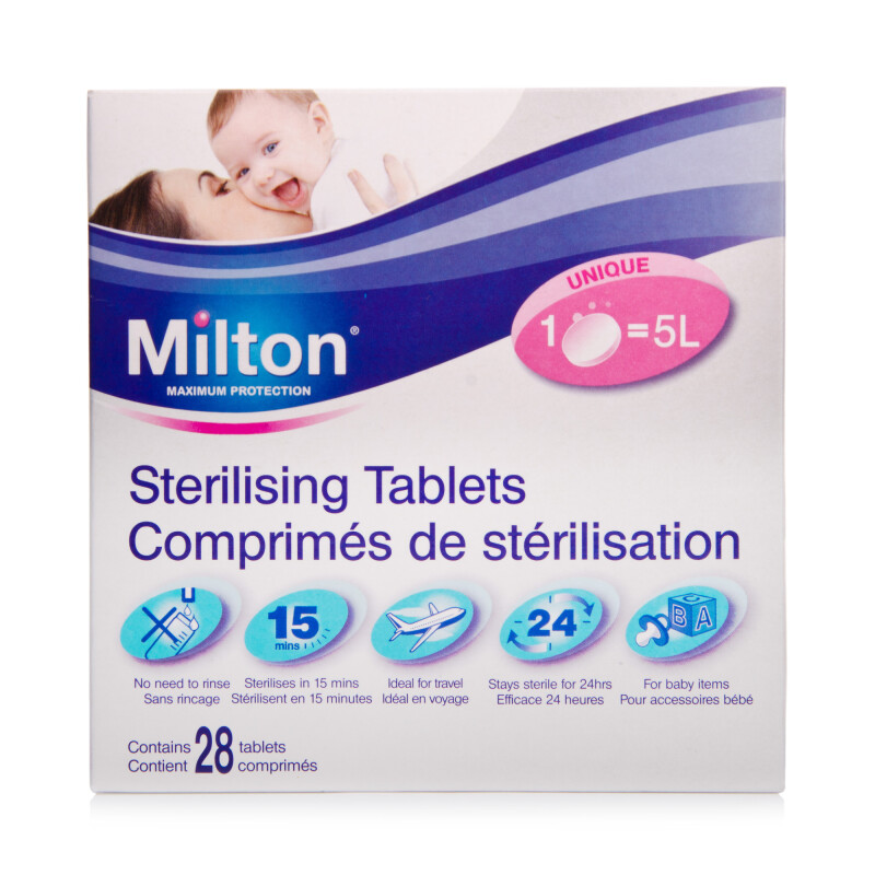 milton sterilising tablets how much water