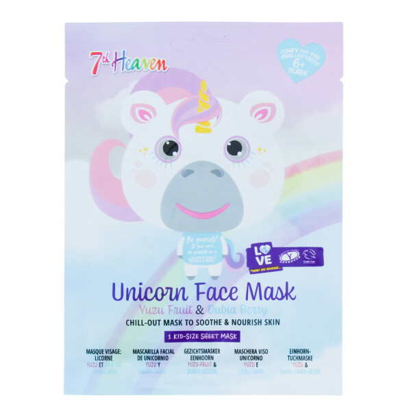 Montagne Jeunesse 7th Heaven Unicorn Face Mask Yuzu Fruit & Dubia Berry Age 6+