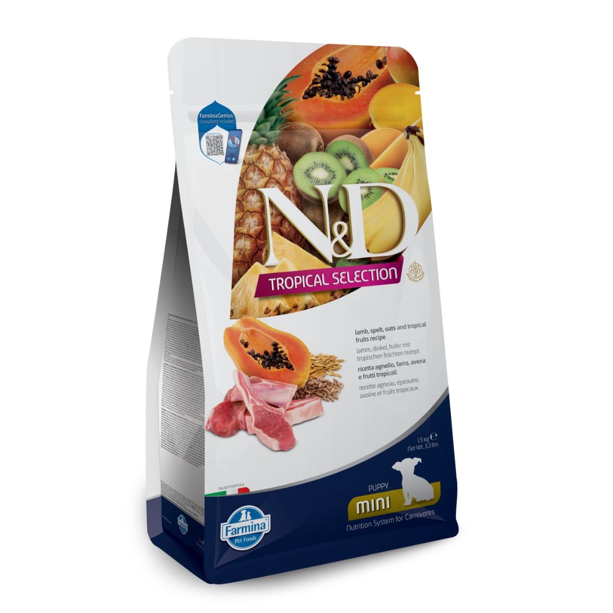 Farmina N&D Dog Tropical Selection Lamb Puppy Mini 1.5 Kg