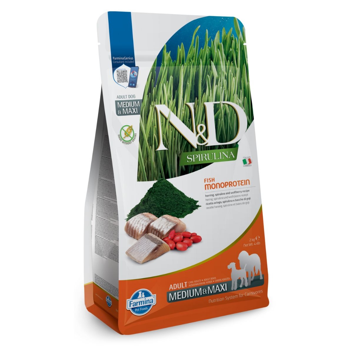 Farmina N&D Spirulina Herring Adult Med/Maxi 7 Kg