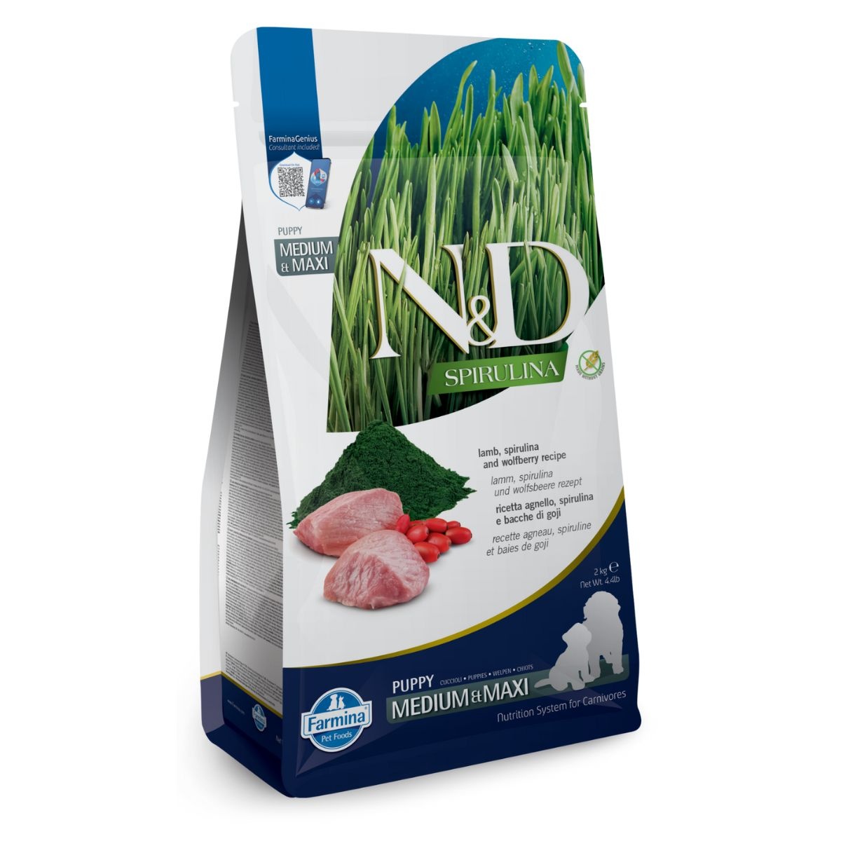 Farmina N&D Spirulina Lamb  Puppy Med/Maxi 2 Kg