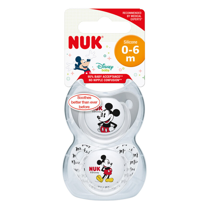 NUK Disney Silicone 0-6 Months Soother