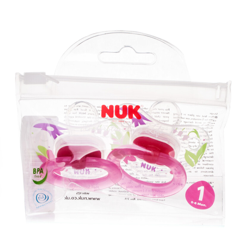 NUK Happy Days Silicone Soother Size 1 Pink 