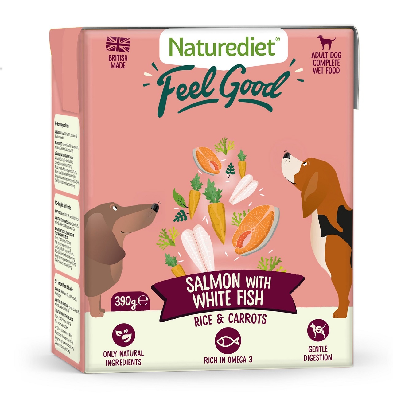 Naturediet Adult Feel Good Salmon Dog Food 390g x 18
