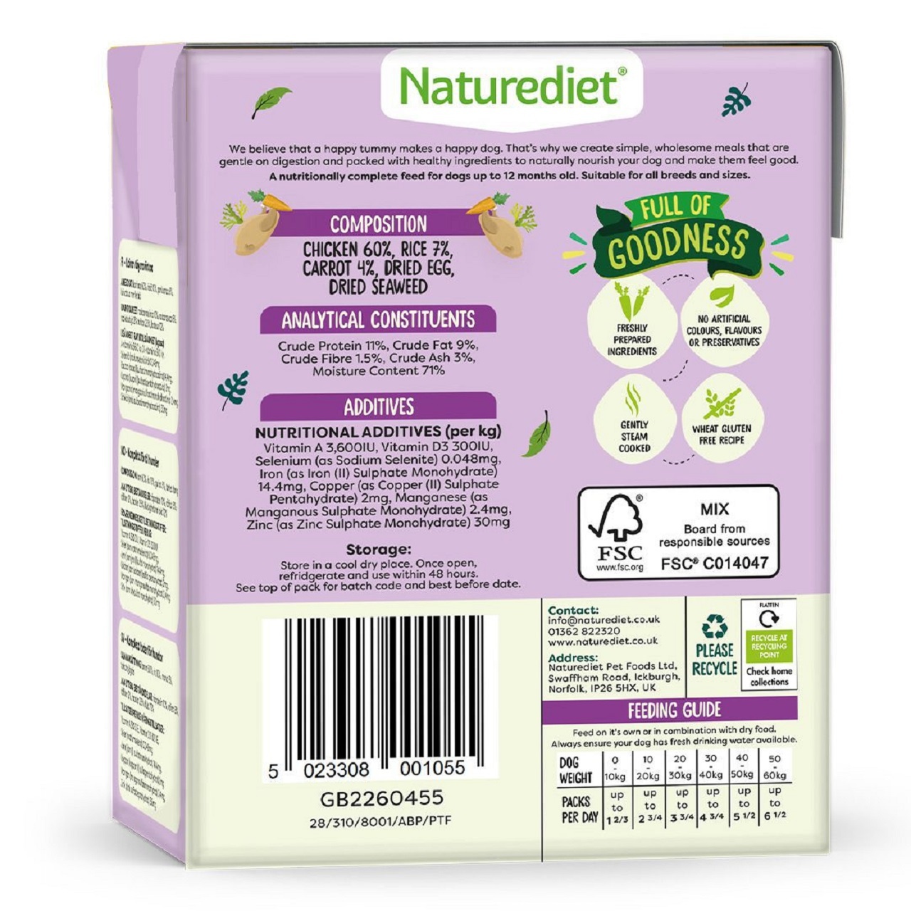 Naturediet Feel Good Puppy Dog Food 390g x18