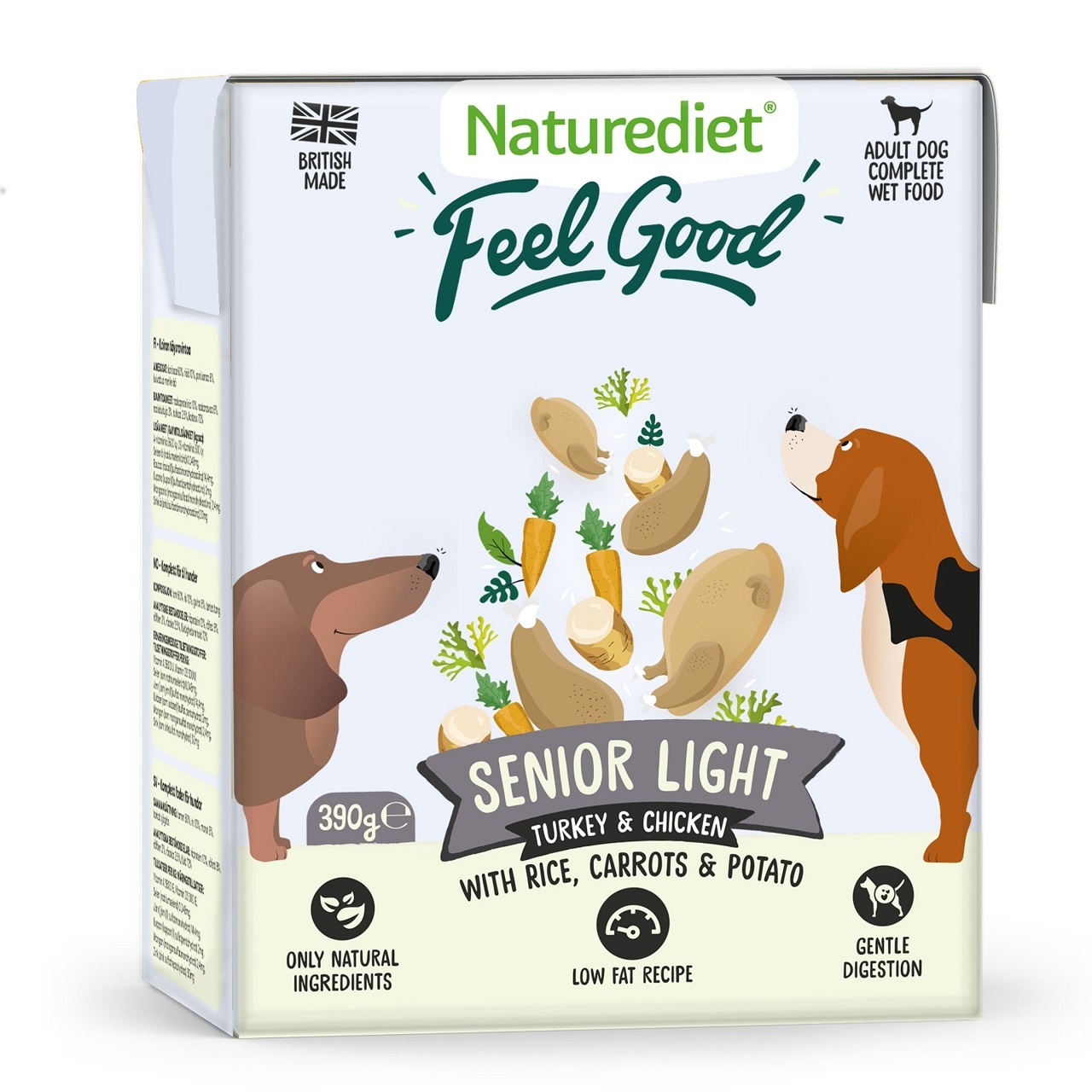 Naturediet Feel Good Senior Light Dog Food 90g x 18