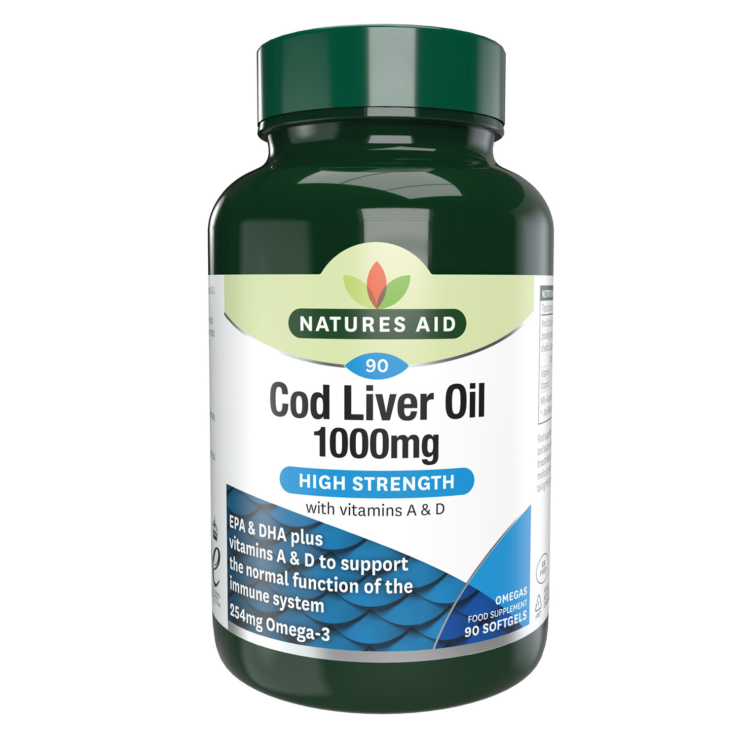 Natures Aid Cod Liver Oil (High Strength) 1000mg