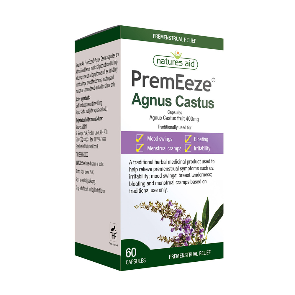 Natures Aid PremEeze Agnus Castus 400mg