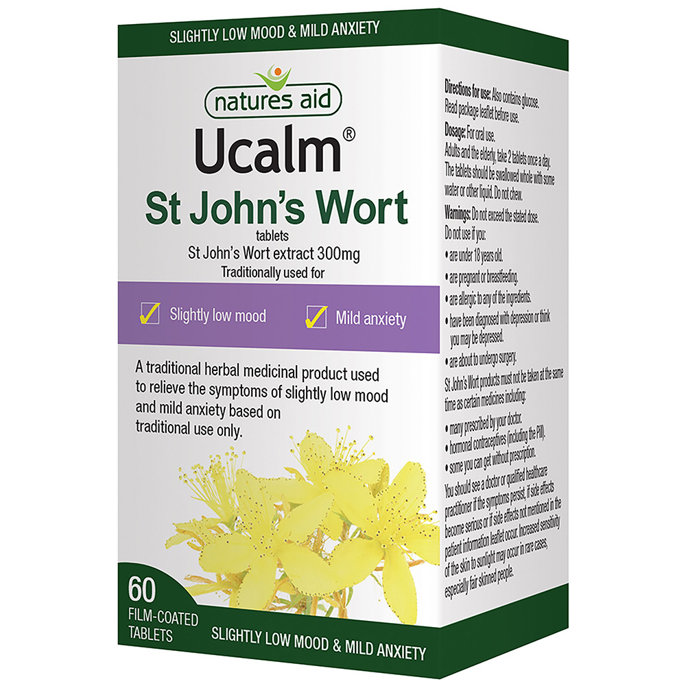 Natures Aid Ucalm St John's Wort 300mg