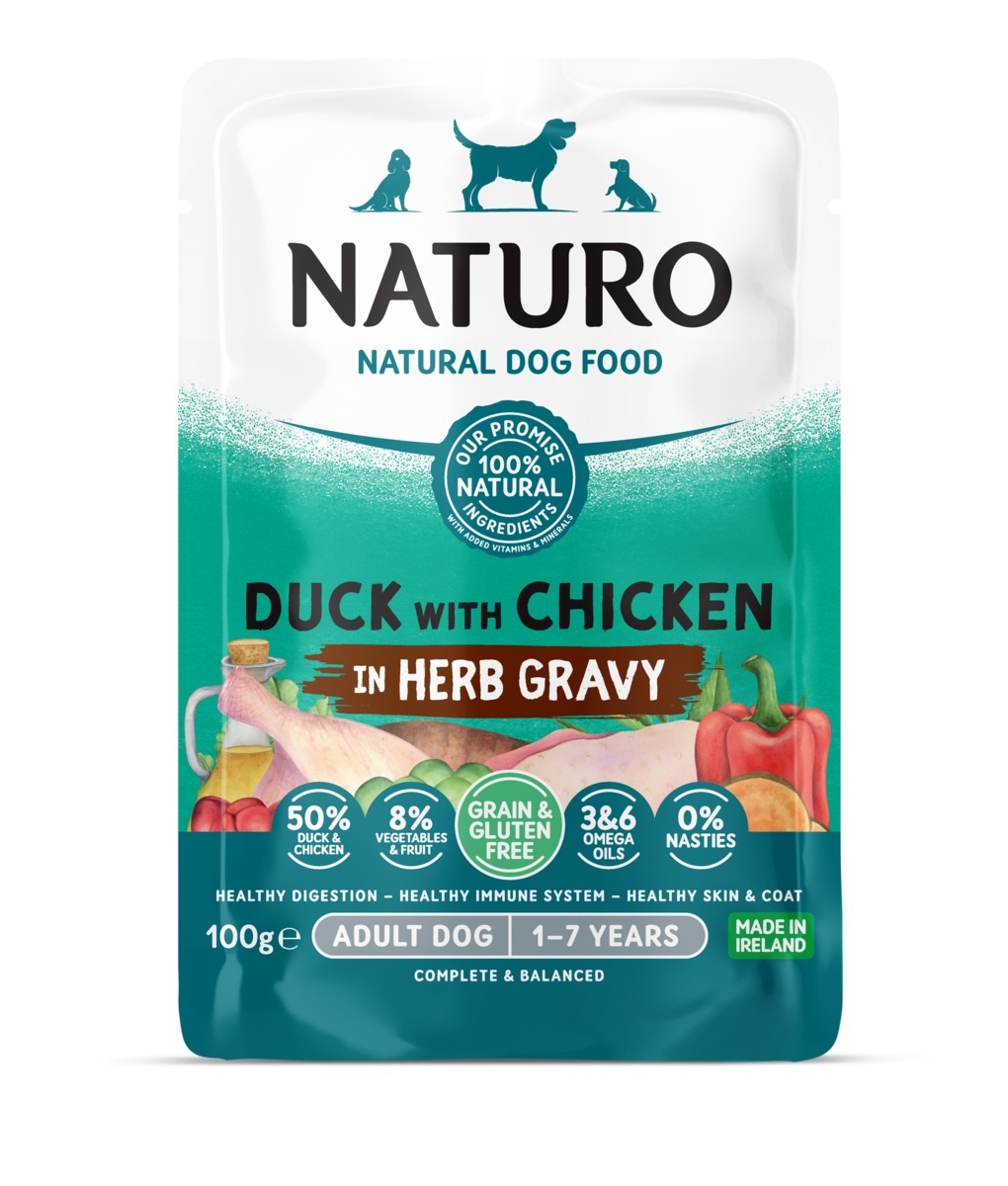 Naturo Adult Grain Free Gluten Free Duck with Chicken in Gravy 100gx12