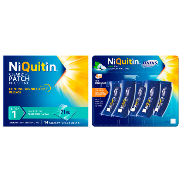 NiQuitin Bundle Step 1 Patches and 4mg Lozenges