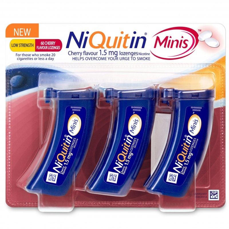 NiQuitin Mini Cherry Lozenges 1.5mg | Chemist Direct