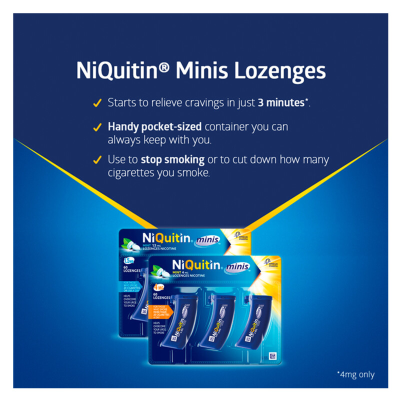 NiQuitin Minis 1.5mg Mint Lozenges