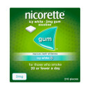 Nicorette 2mg Icy White Whitening Chewing Gum- 210 Pieces